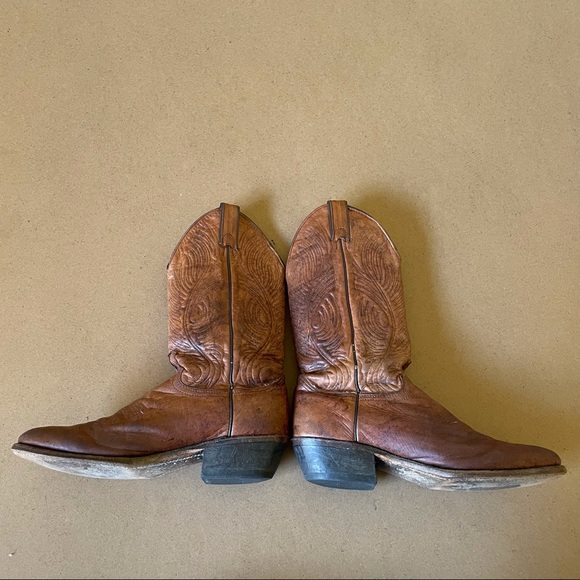 Vintage Abilene Brown Leather Cowboy Boots - Picture 5 of 14
